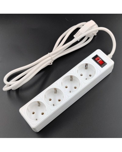 SP4W-518 GARDA. Сетевой фильтр 4 розетки,1,8м, белый. 5bites в Барнауле