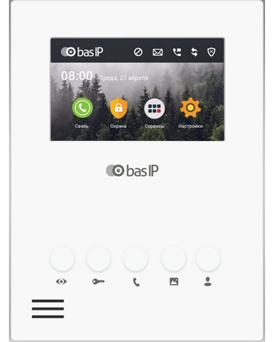 AU-04LA (AU-04L) WHITE. Монитор IP-домофона. BAS-IP в Барнауле