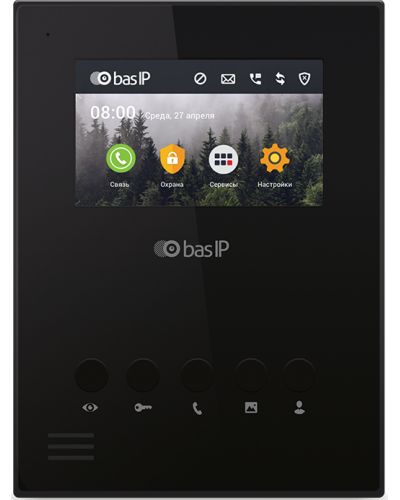 AU-04LA (AU-04L) BLACK. Монитор IP-домофона. BAS-IP в Барнауле