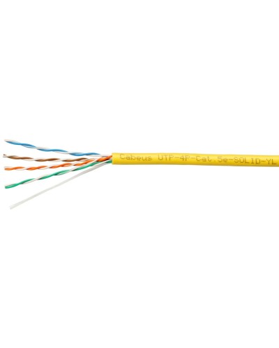 UTP-4P-Cat.5e-SOLID-YL (7251c). Кабель «витая пара» (LAN) для структурированных систем связи. CABEUS в Барнауле