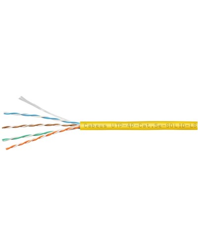 UTP-4P-Cat.5e-SOLID-LSZH-YL (9780c). Кабель «витая пара» (LAN) для структурированных систем связи. CABEUS в Барнауле