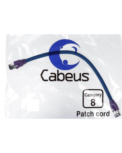PC-SSTP-RJ45-Cat.8-0.3m-LSZH (9699c), серый. Патч-корд медный. CABEUS в Барнауле