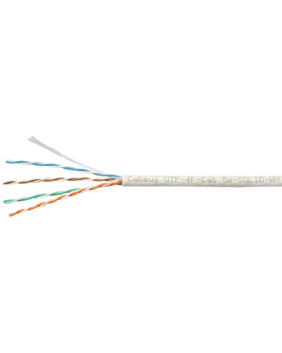 UTP-4P-Cat.5e-SOLID-WH-100 (7471c-5). Кабель «витая пара» (LAN) для структурированных систем связи. CABEUS в Барнауле
