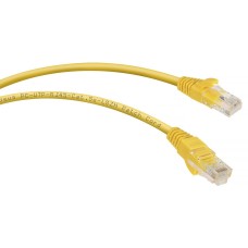 PC-UTP-RJ45-Cat.5e-0.3m-YL-LSZH (9495c), желтый. Патч-корд медный. CABEUS