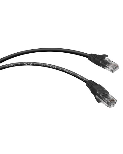 PC-UTP-RJ45-Cat.6-2m-BK (8665c), чёрный. Патч-корд медный. CABEUS в Барнауле