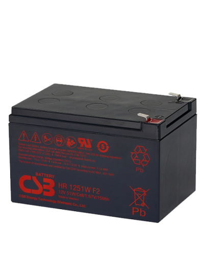 CSB HR 1251W. Аккумулятор герметичный свинцово-кислотный. CSB в Барнауле