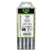 Набор буров SDS-plus V PLUS 5шт, 2-cutting (240400): Набор буров SDS-plus (5,6х110 мм; 6,8,10х160 мм)