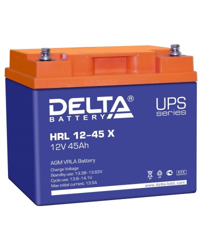 Delta HRL 12-45 X. Аккумулятор герметичный свинцово-кислотный. Delta в Барнауле