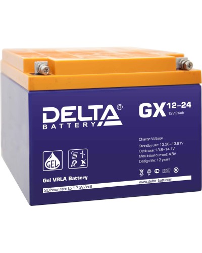 Delta GX 12-24. Аккумулятор герметичный свинцово-кислотный. Delta в Барнауле