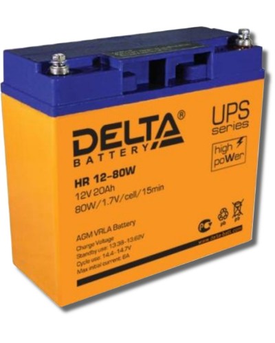 Delta HR 12-80 W. Аккумулятор герметичный свинцово-кислотный. Delta в Барнауле