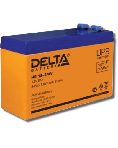 Delta HR 12-24 W. Аккумулятор герметичный свинцово-кислотный. Delta в Барнауле
