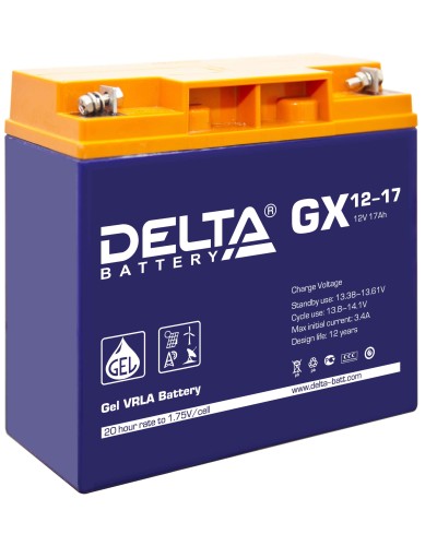 Delta GX 12-17. Аккумулятор герметичный свинцово-кислотный. Delta в Барнауле