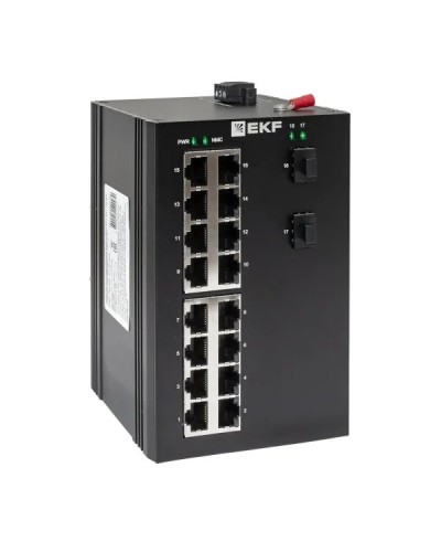 TSX-U-2GX/SFP-16GT. Промышленный неуправляемый коммутатор. EKF в Барнауле