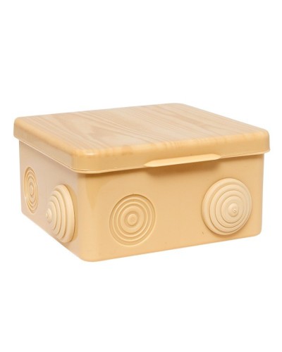 КМР-030-014 с крышкой (100х100х55) светлое дерево IP54 (plc-kmr-030-014-s). Коробка распределительная. EKF в Барнауле