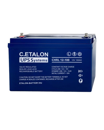 C.ETALON CHRL 12-100. Аккумулятор герметичный свинцово-кислотный. ETALON в Барнауле