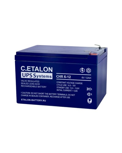 C.ETALON CHR 6-12. Аккумулятор герметичный свинцово-кислотный. ETALON в Барнауле