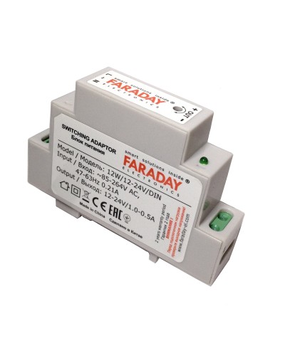 12W/12-24V/DIN. Блок питания. FARADAY в Барнауле