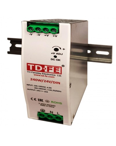 240W/24V/DIN. Источник вторичного электропитания резервированный. FARADAY в Барнауле