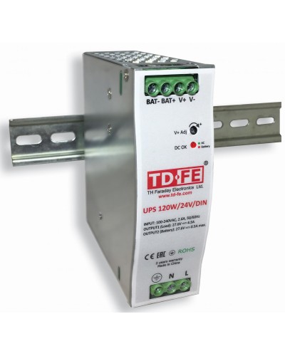 UPS 120W/24V/DIN. Блок бесперебойного питания. FARADAY в Барнауле