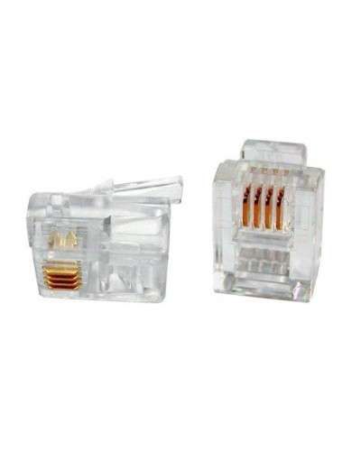 PLUG-6P4C-P-C2-100 (100 шт). Разъем RJ-12. Hyperline в Барнауле