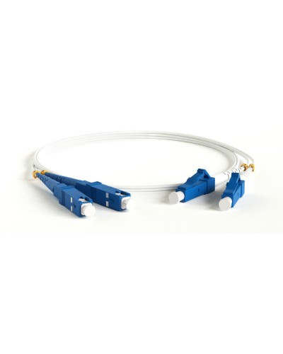 FC-D2-9A1-LC/UR-SC/UR-H-3M-LSZH-WH. Патч-корд волоконно-оптический LC-SC. Hyperline в Барнауле