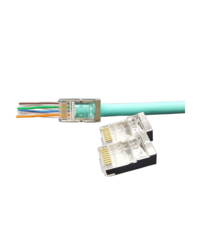 PLEZ-8P8C-U-C6-SH-100 (100 шт). Разъем RJ-45. Hyperline в Барнауле