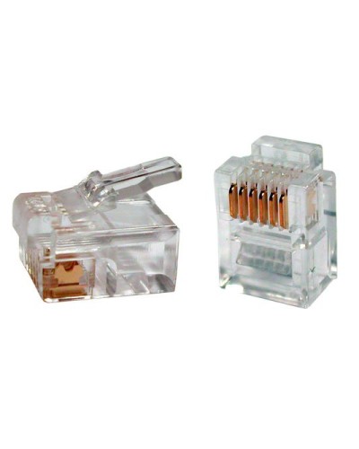 PLUG-6P6C-P-C2-100 (100 шт). Разъем RJ-12. Hyperline в Барнауле