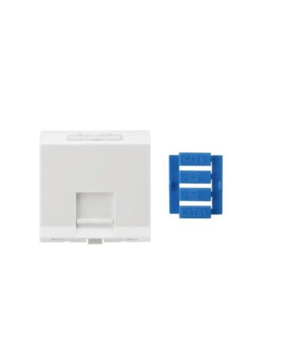 SIP3A-1K-M45-45. Вставка угловая 45x45 для 1 модуля Кeystone Jack, со шторками. Hyperline в Барнауле