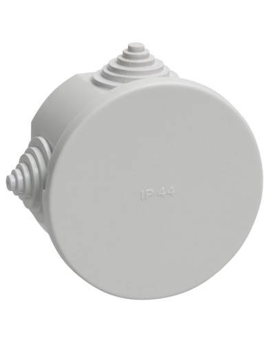 Коробка распаячная КМ41237 D75х40 открытой проводки IP44 4 гермоввода серая (UKO11-075-040-000-K41-44). Коробка распаячная безгалогенная (HF). IEK в Барнауле