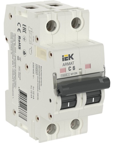 M10N 2P C 6А 10кА ARMAT (AR-M10N-2-C006). Автоматический выключатель. IEK в Барнауле