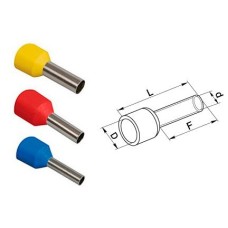 Наконечник НШВИ 1,0-12 темно-красный (100 шт) (UGN10-001-03-12). Наконечник штыревой втулочный. IEK