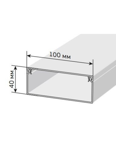 Короб 100х40 ЭЛЕКОР (CKK10-100-040-1-K01). Кабель-канал с двойным замком. IEK в Барнауле