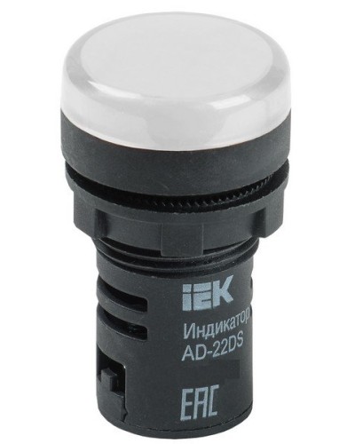 Лампа AD22DS (LED) матрица D22 мм 24В AC/DC белый (BLS10-ADDS-024-K01). Светосигнальный индикатор. IEK в Барнауле