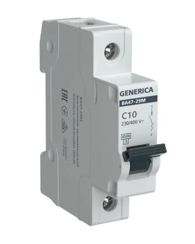 GENERICA ВА47-29М 1P C 10А 4,5кА (MVA21-1-010-C-G). Автоматический выключатель. IEK в Барнауле