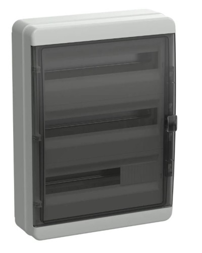 Корпус пластиковый КМПн-54 IP65 TEKFOR (TF5-KP72-N-54-65-K03-K02). Корпус модульный пластиковый черная прозрачная дверь. IEK в Барнауле