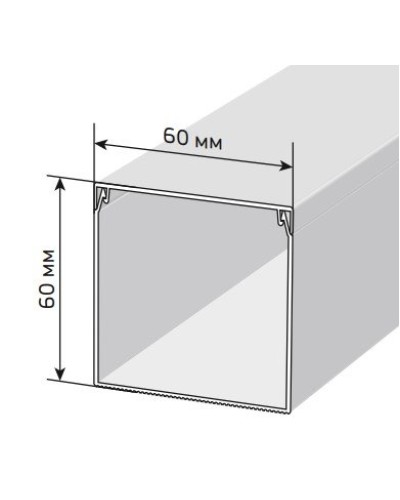 Короб 60х60 ЭЛЕКОР (CKK10-060-060-1-K01). Кабель-канал с двойным замком. IEK в Барнауле