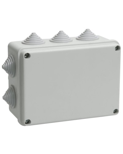 Коробка распаячная КМ41242 150х110х70 открытой проводки IP55 10 гермовводов серая (UKO10-150-110-070-K41-55). Коробка распаячная безгалогенная (HF). IEK в Барнауле