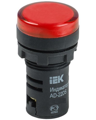 Лампа AD22DS (LED)матрица D22мм красный 230В (BLS10-ADDS-230-K04). Светосигнальный индикатор. IEK в Барнауле