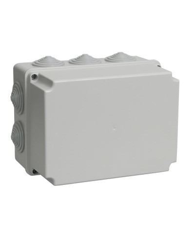 Коробка распаячная КМ41245 190х140х120 открытой проводки IP44 10 гермовводов серая (UKO10-190-140-120-K41-44). Коробка распаячная безгалогенная (HF). IEK в Барнауле