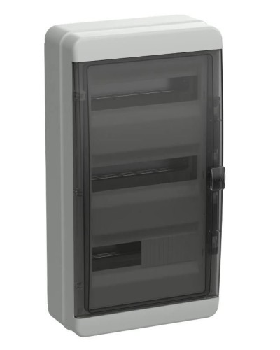 Корпус пластиковый КМПн-36 IP65 TEKFOR (TF5-KP72-N-36-65-K03-K02). Корпус модульный пластиковый черная прозрачная дверь. IEK в Барнауле