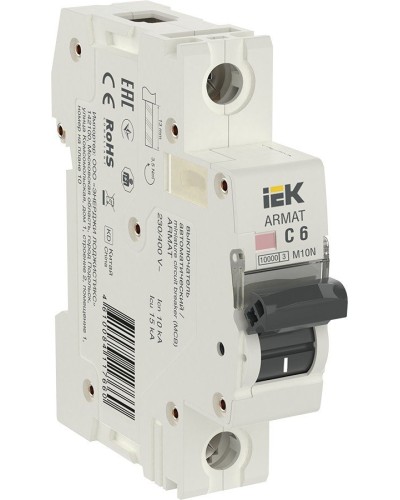 M10N 1P C 6А 10кА ARMAT (AR-M10N-1-C006). Автоматический выключатель. IEK в Барнауле
