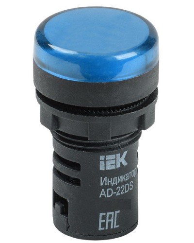Лампа AD22DS (LED)матрица D22мм синий 230В (BLS10-ADDS-230-K07). Светосигнальный индикатор. IEK в Барнауле