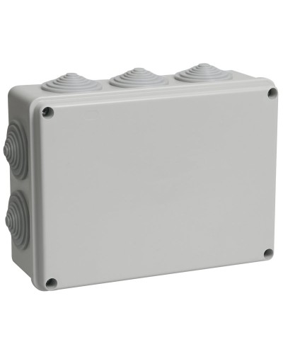 Коробка распаячная КМ41243 190х140х70 открытой проводки IP44 10 гермовводов серая (UKO11-190-140-070-K41-44). Коробка распаячная безгалогенная (HF). IEK в Барнауле
