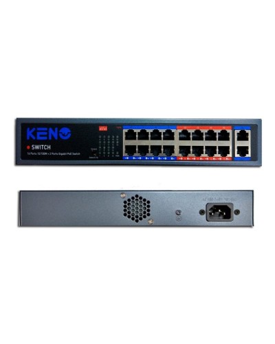 KN-SW1602POE+. Коммутатор с питанием по PoE. KENO в Барнауле