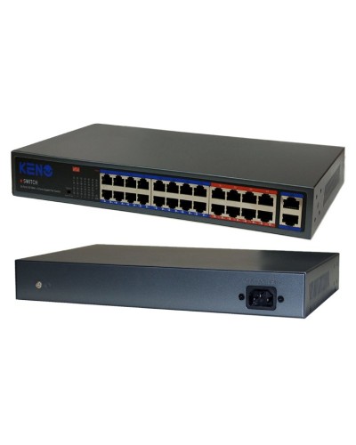 KN-SW2402POE+. Коммутатор с питанием по PoE. KENO в Барнауле