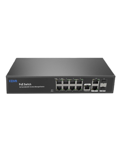 KN-SW802SFP/M2. Коммутатор с питанием по PoE. KENO в Барнауле