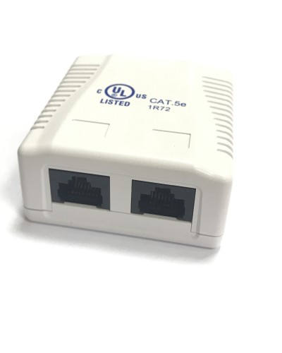 RJ-45-2 (8P8C) CAT5e, 2 выхода (LISTED) компьютерная розетка: Розетка компьютерная 2 выхода в Барнауле