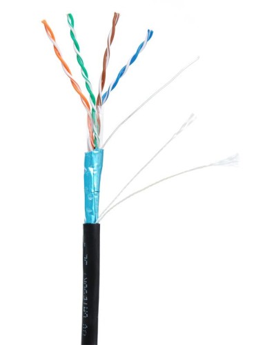 F/UTP 4pair, Cat5e, Out, PE (EC-UF004-5E-PE-BK-1). Кабель «витая пара» (LAN) для структурированных систем связи. NETLAN в Барнауле