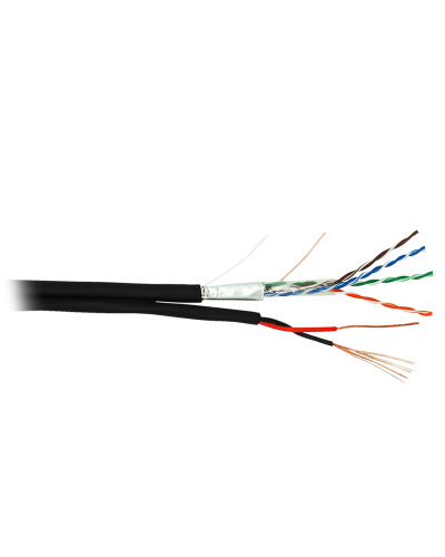 F/UTP 4pair, Cat5e, Out, PVC+PWR (EC-UF004-5E-PC075-PE-BK). Кабель «витая пара» (LAN) для структурированных систем связи. NETLAN в Барнауле