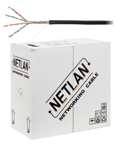U/UTP 4pair, Cat5e, Out, PE, CCA (CCA-UU004-5E-PE-BK) . Кабель «витая пара» (LAN) для структурированных систем связи. NETLAN в Барнауле
